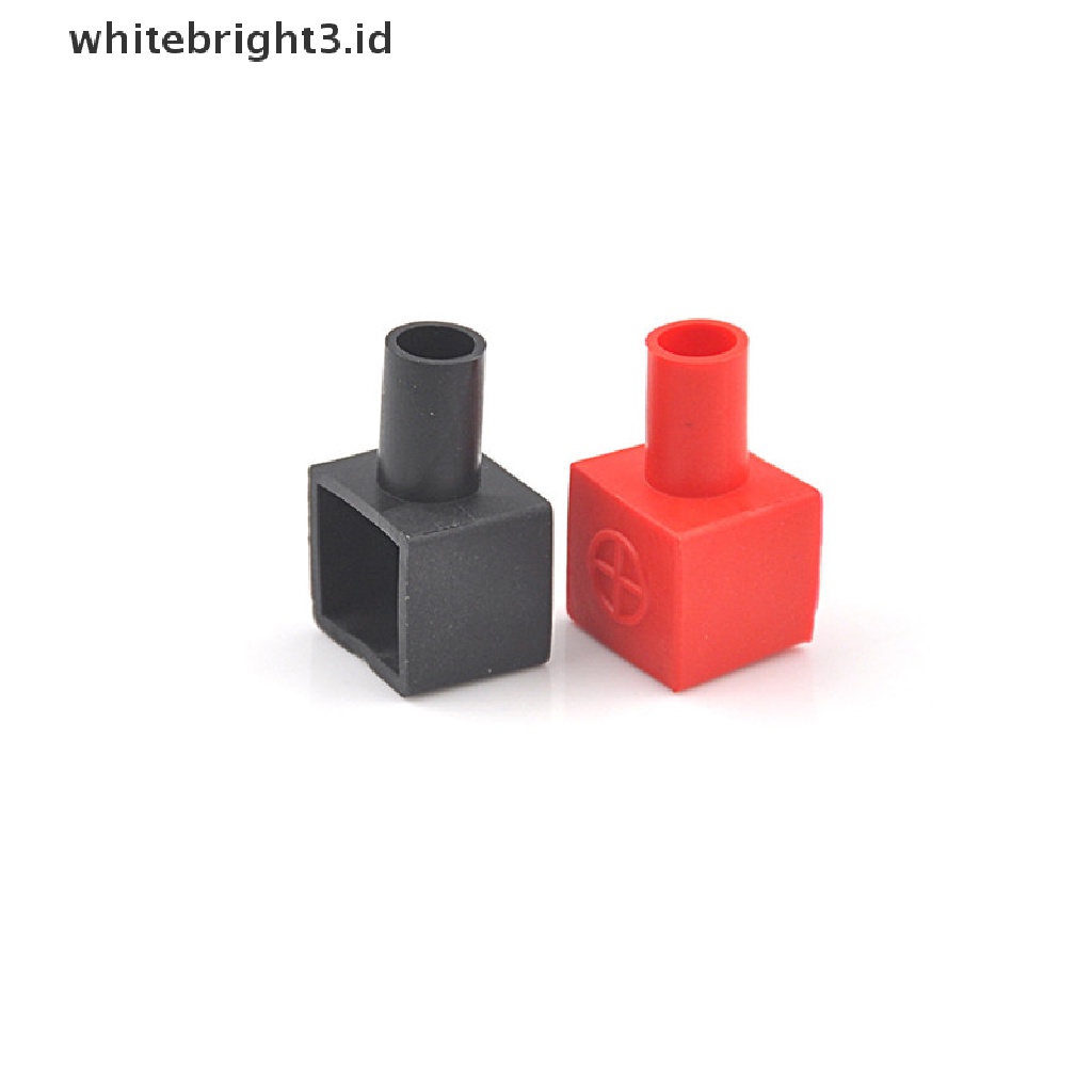 (whitebright3.id) 2pcs Cover Terminal Aki Motor Bahan Karet