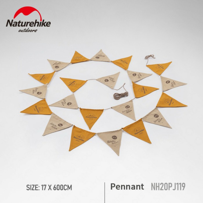 Helnan_Store Bendera Berkemah Canvas Naturehike Nh20Pj119 Atmosphere Pennant Flag