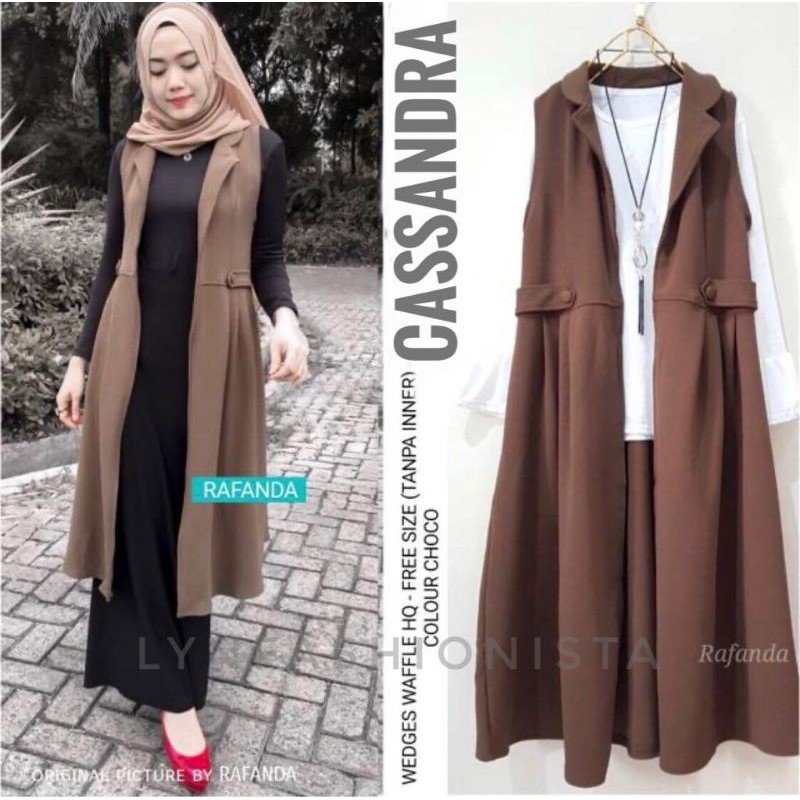 cardigan panjang wanita muslimah model terbaru