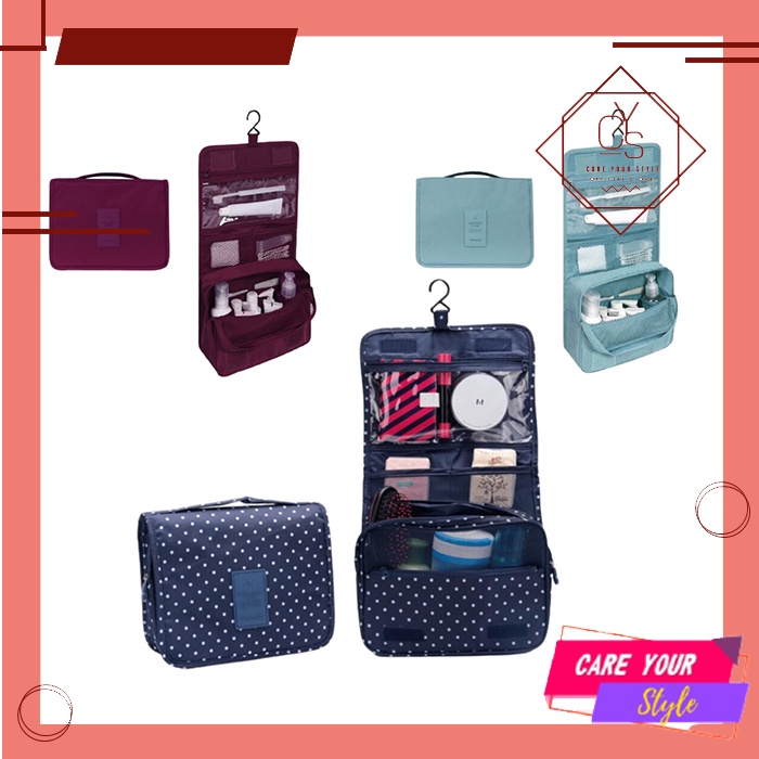 CYS Travel Bag Hanging Monopoly Bag Travel Toilet Korea Tas Cosmetic Travel Import Murah Berkualitas COD TT-01-TB