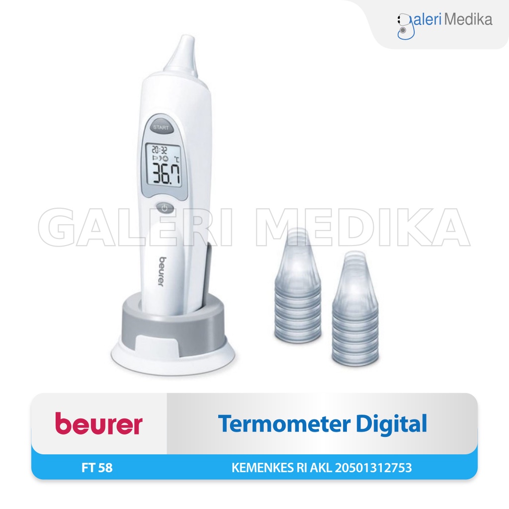 Termometer Digital Telinga Beurer FT 58 / FT-58 / FT58 Brand Jerman (dengan Probe Cover)