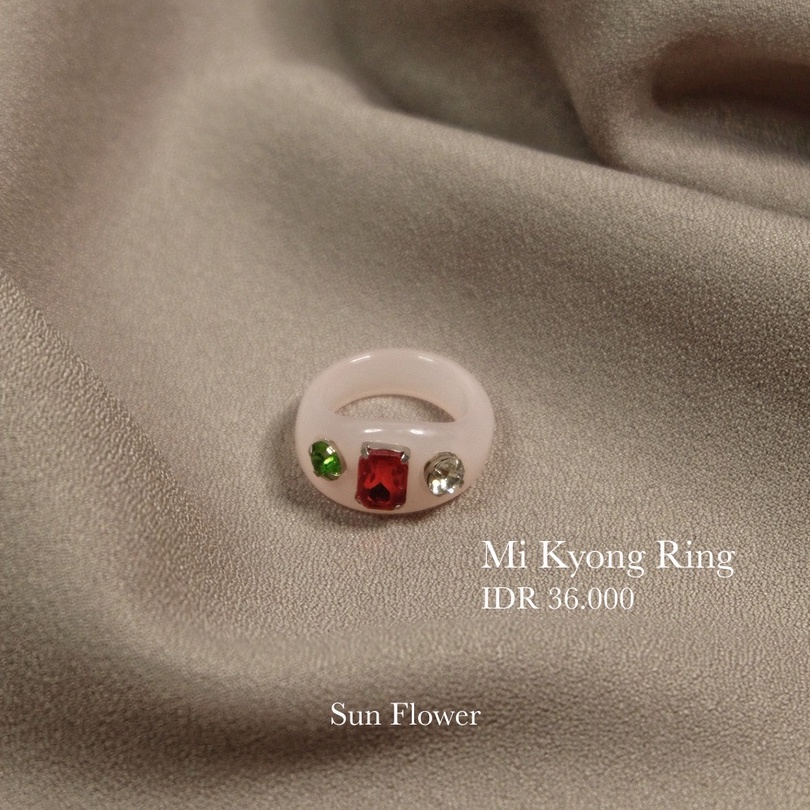 SunFlower - Cincin Korea Korean Ring Veranda Blush Mi Kyong - Resin