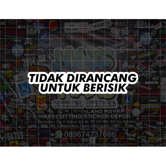 Cutting Sticker Tidak Dirancang Untuk Berisik Ukuran 10 Cm Untuk Motor Mobil