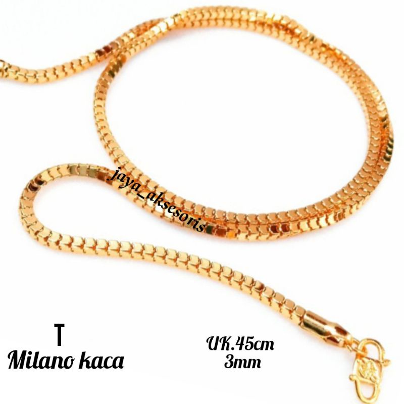 kalung titanium Milano gold anti karat anti luntur