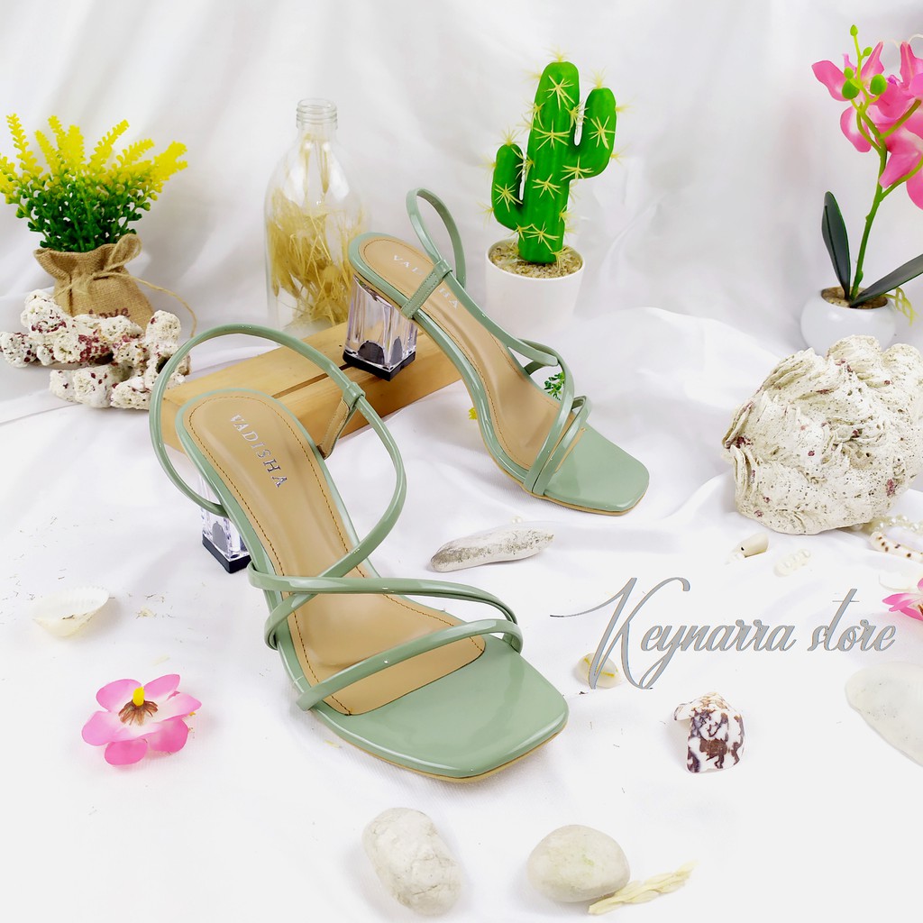 Vadisha  Frizka Sendal Wanita, Sendal Heels/ Sendal Hak Kaca 7cm RN-703 By. Keynarra