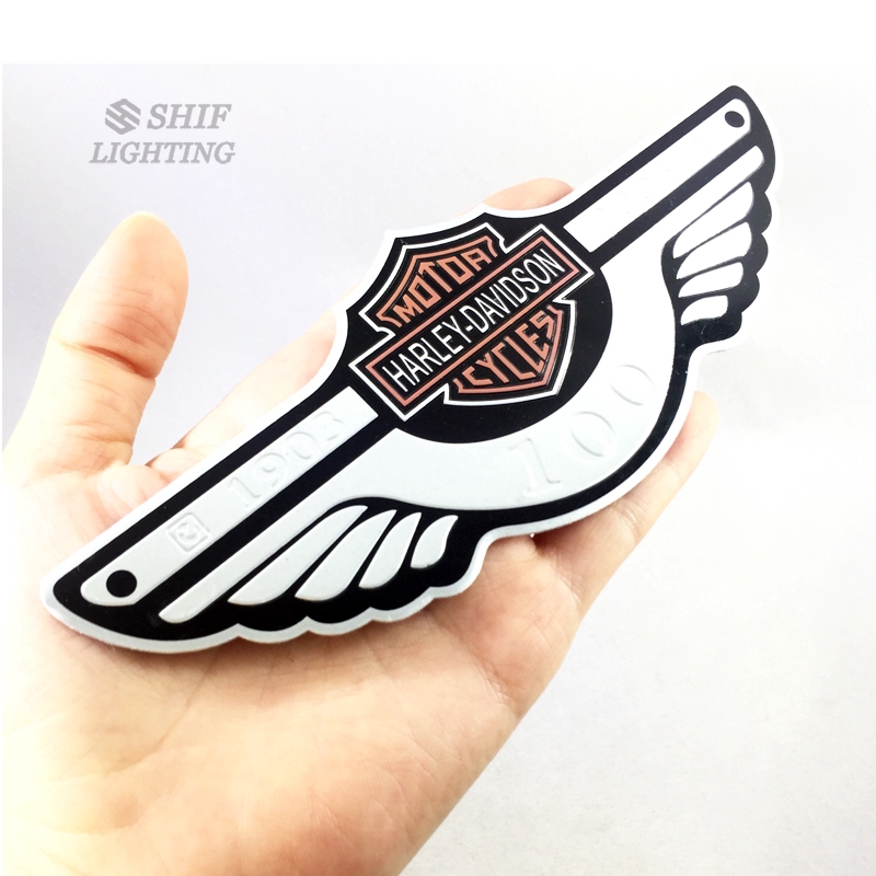 1x Stiker Emblem Badge Sticker Decal Aluminium Harley Davidson Motor