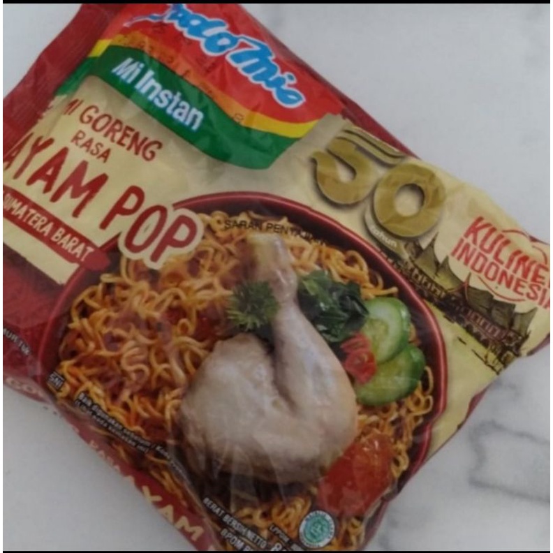

Indomie Mi Instan Mi Goreng Rasa Ayam Pop Khas Sumatera Barat 85 Gram