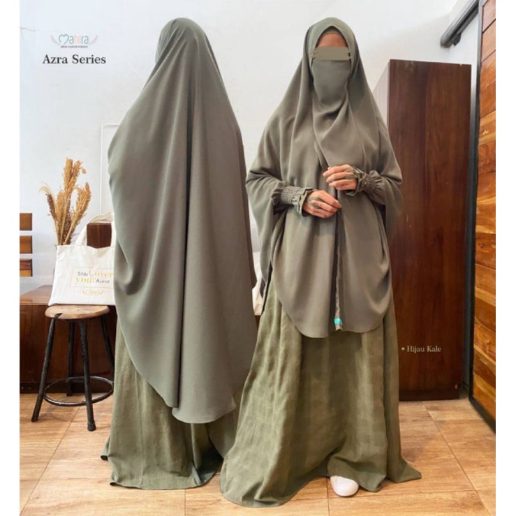 EY- GAMIS MAHIRA AZRA SET SYARI MOTIF KOTAK2 TARTAN KHIMAR FK SOFTPAD