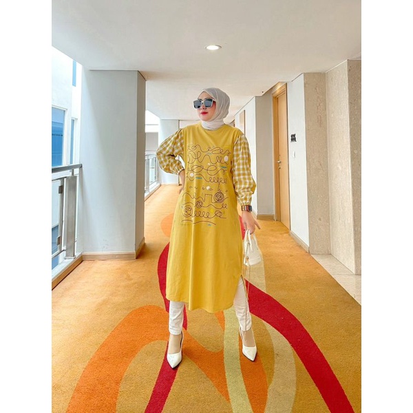 TUNIK LANICHA ORIGINAL/TUNIK KAOS/TUNIK WANITA/TUNIK COMBINASI