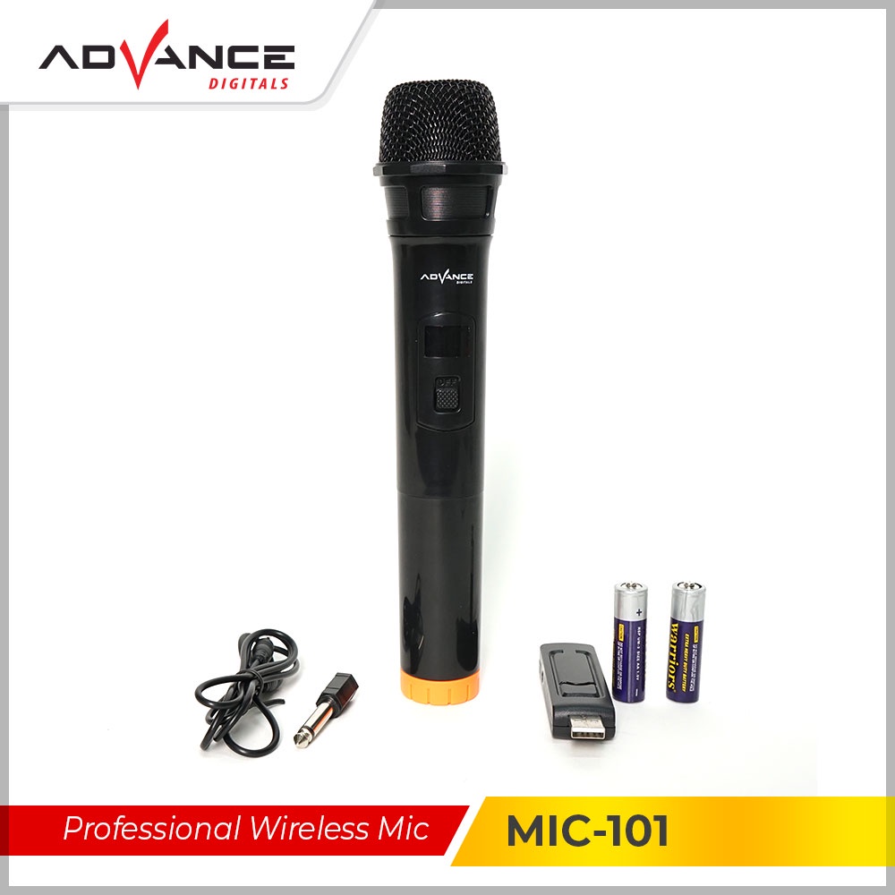 【Garansi 1 Tahun】Advance Mic Karaoke Professional Wireless Microphone MIC-101 Karaoke Mikrofon