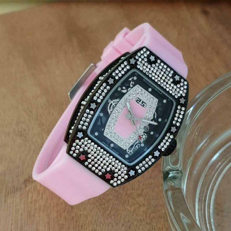 Jam Tangan Wanita RM Richard Mile Super Mewah Tali Rubber Berkwalitas - Jam Tangan Wanita