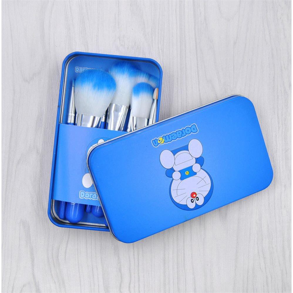 FYGALERYSURABAYA Brush Make Up Set 6 in 1 Motif Hello Kitty Doraemon Tabung Makeup Box