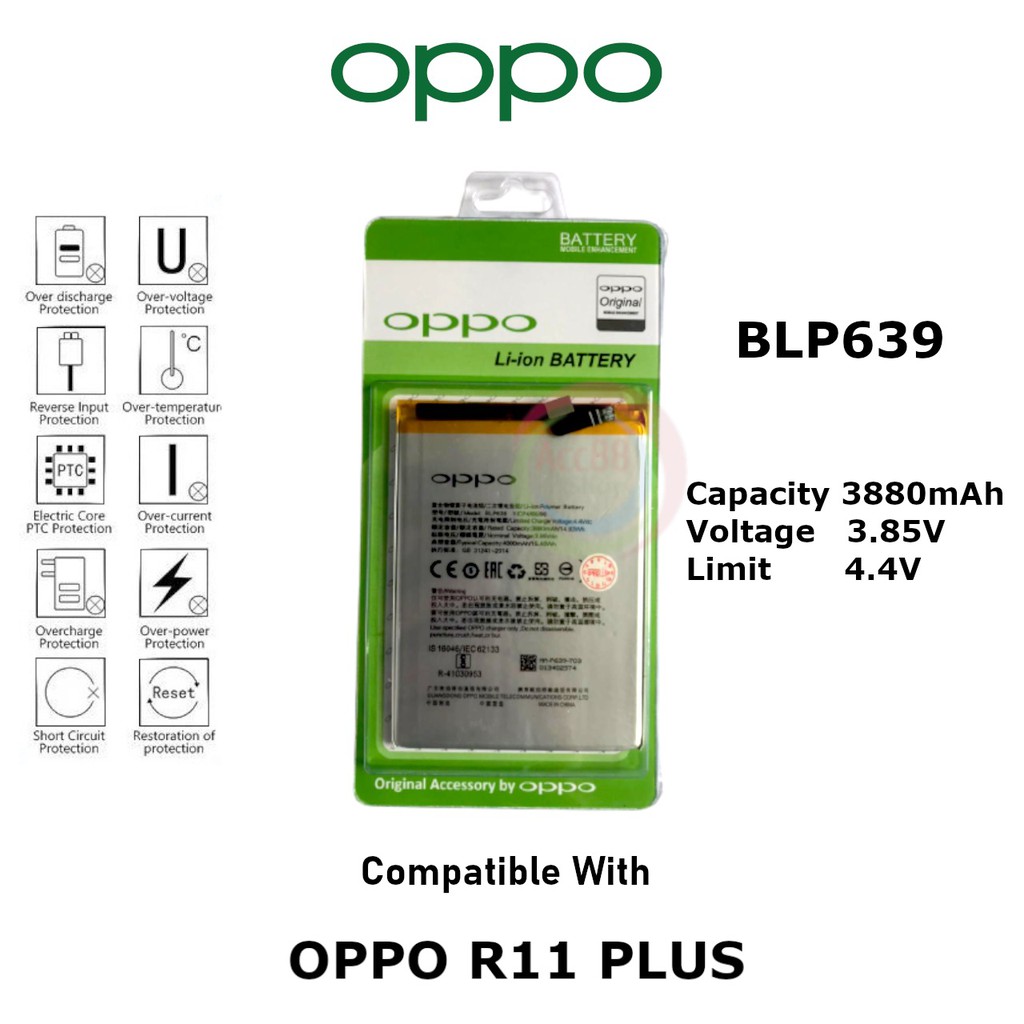 Batre Baterai Battery Original Oppo BLP639 R11+ R11 Plus