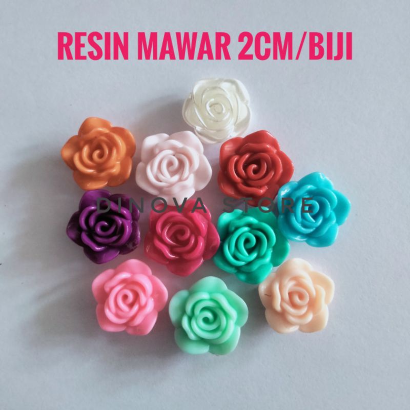 RESIN MAWAR 2CM/APLIKASI RESIN MAWAR