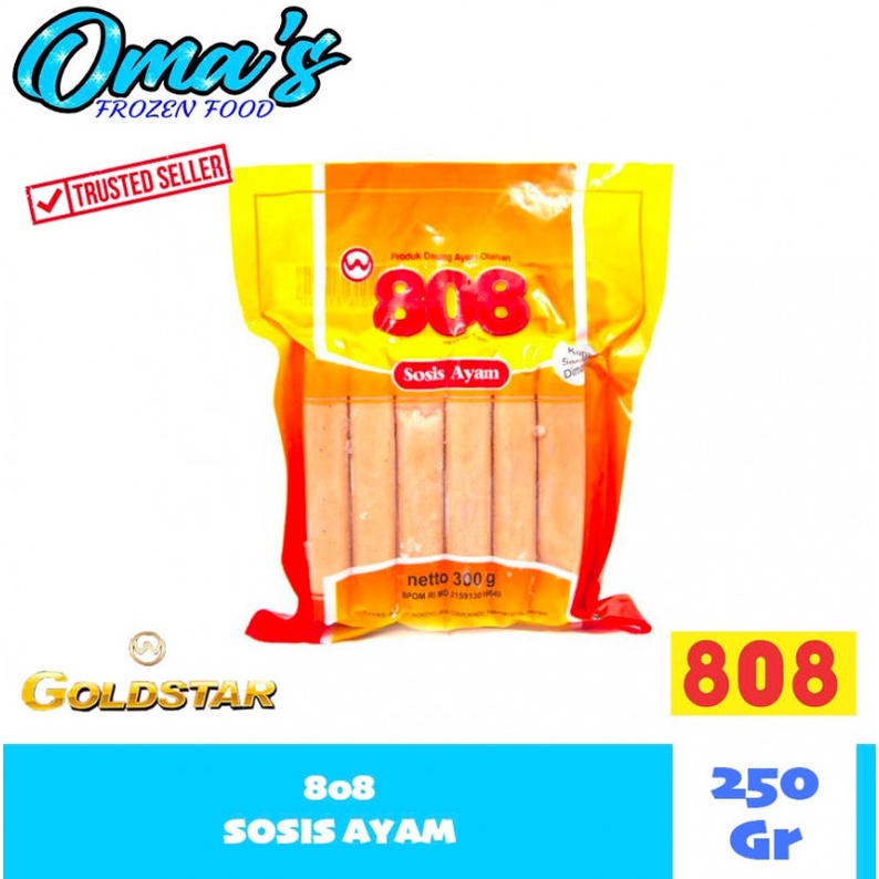 

808 SOSIS AYAM ISI 12 PCS 300 GR BY GOLDSTAR