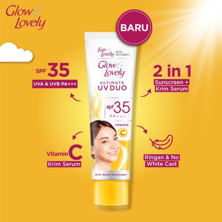 Glow &amp; Lovely Ultimate UV Duo Krim Vitamin C SPF 35 PA+++ 40g