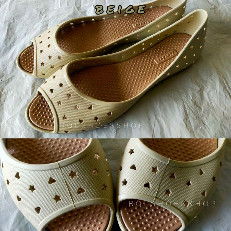 [PRODUK 9HJSZ] BATA Sepatu Wanita HEART PEEP TOE (BLACK, GREY, BEIGE) YHL