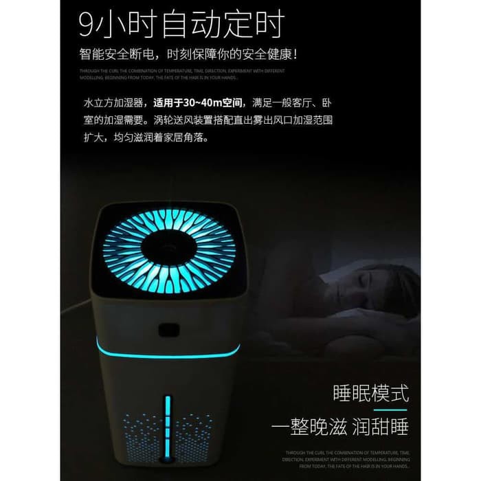 Aromatherapy Air Humidifier RGB LED LIGHT 1000ml - Pelembab Udara