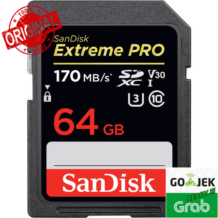 Memory SD CARD Sandisk Extreme Pro SDXC UHS-1 64GB 170MB/s ORIGINAL