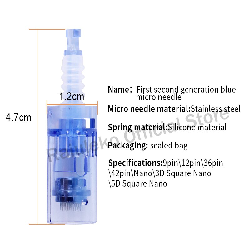 

PREORDER 100/10Pcs Jarum Cartridge Bayonet 9/12/36/42/3D/5D Square Nano untuk Dr. Pen MYM Pena