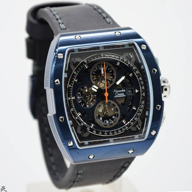 Alexandre christie original ac6411mc jamtangan pria strap kulit