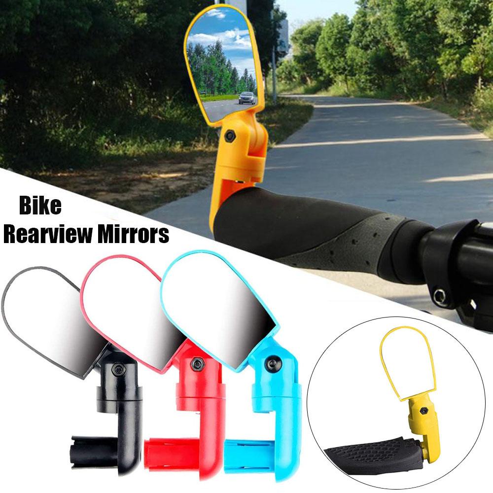 Suyo 1pc Kaca Spion Stang Sepeda MTB Universal Rotasi 360 Derajat