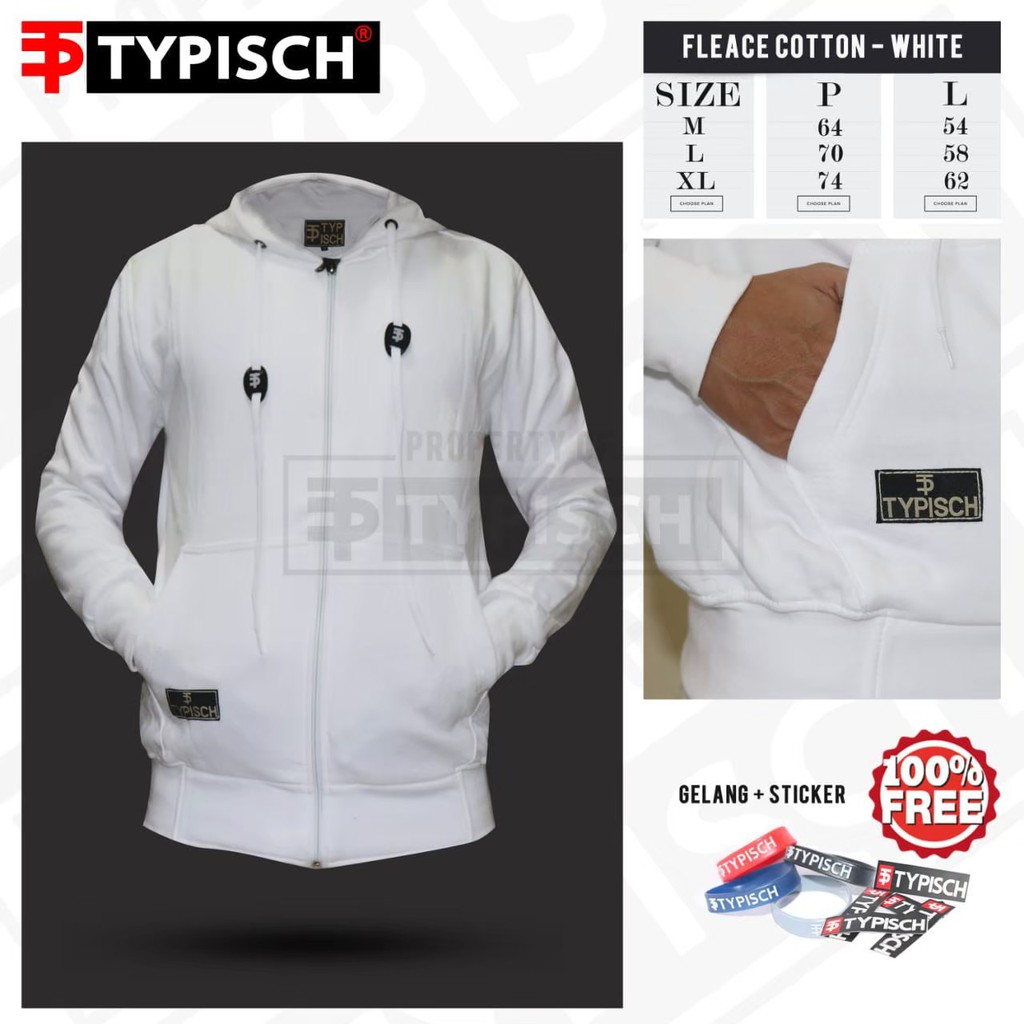 REAL FICT / BAYAR DI TEMPAT ! Jaket Sweater Typich Original ~ Zipper Hoodie Free Gelang