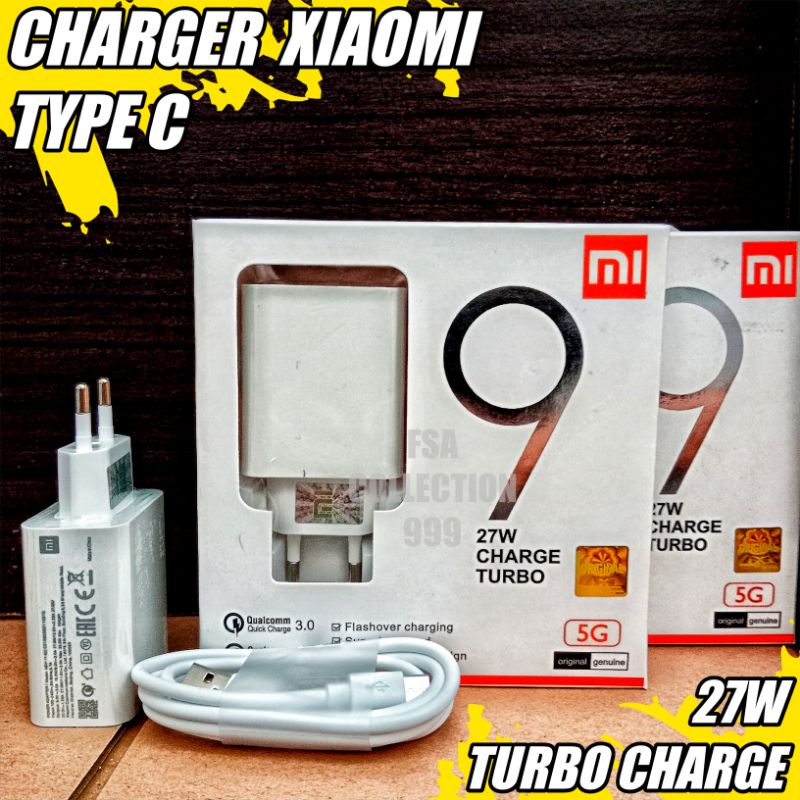 (TURBO CHARGE) Charger xmi original type c fast charging 27w turbo charger