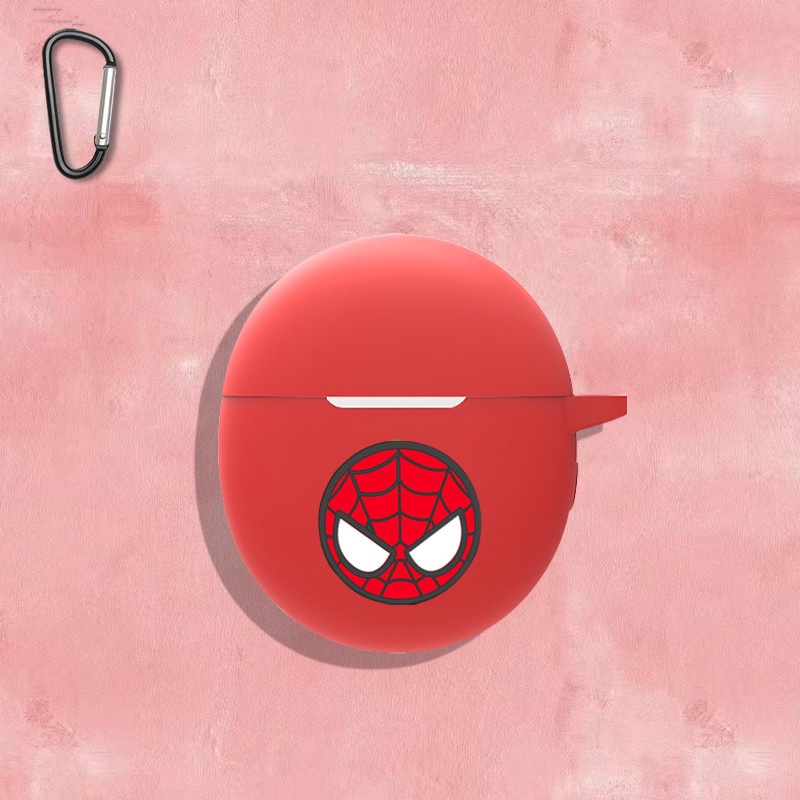 Case Silikon Motif Kartun Marvel Dengan Kait Untuk Earphone Bluetooth MINI 1MORE ComfoBuds