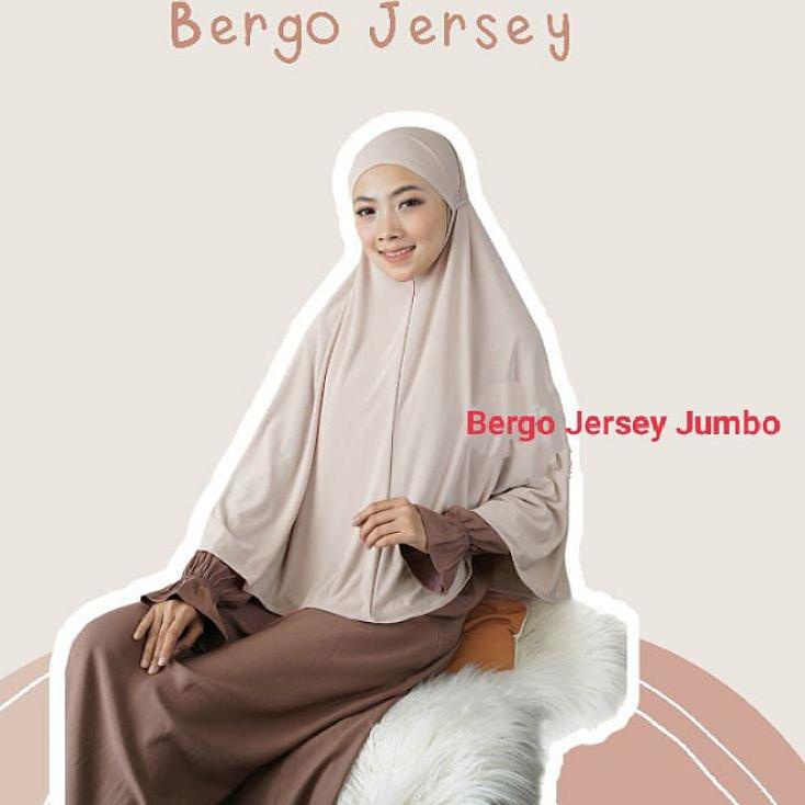 Hijab Bergo Jumbo Jersey Tali Instan Jersey Premium / Jilbab khimar jersey {RGL.26Au22d}