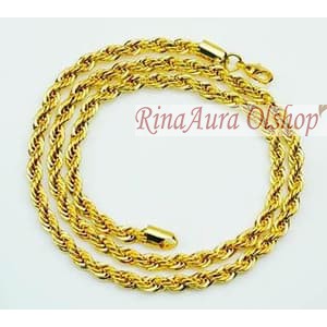 Rantai kalung titanium tambang gold