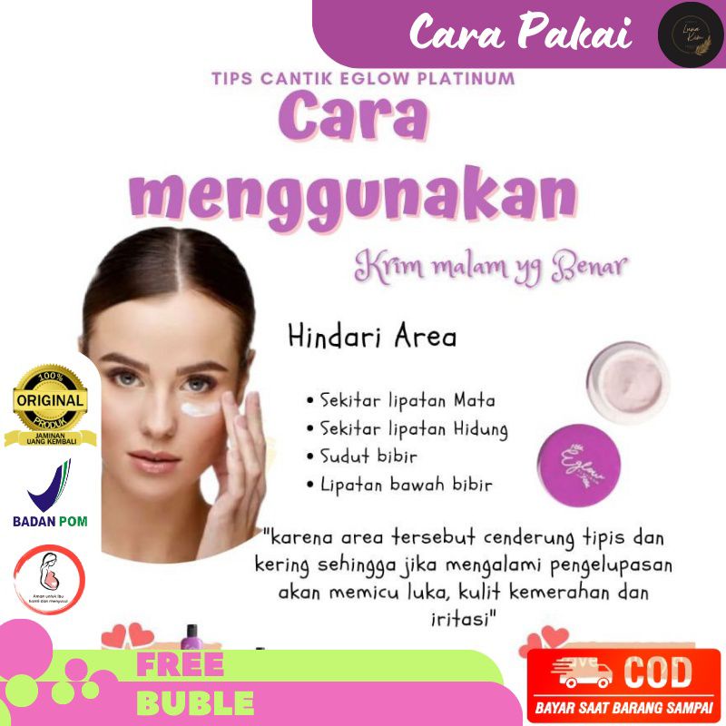 [ COD ] Eglow Platinum Ori Paket Pemutih wajah Eglow BPOM 100% ORIGINAL - Paket Wahitening Paket Acne