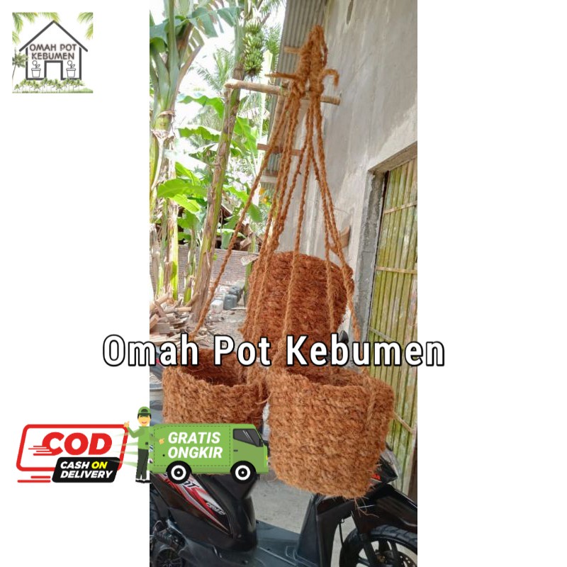 Pot Anggrek Gantung/Pot sabut Kelapa/Pot Anggrek/Pot Serabut Kelapa/Media Tanaman Anggrek