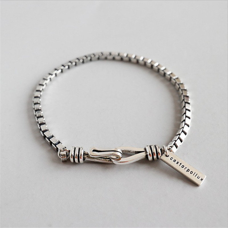 [Ready Stock]Fashion Personality Plated 925 Silver Vintage Bracelet