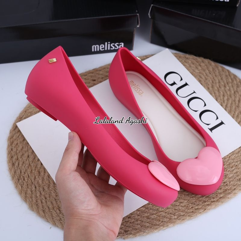 Sepatu Melissa Ultragirl heart fuschia /sepatu Melissa wanita/Sepatu jelly cewek