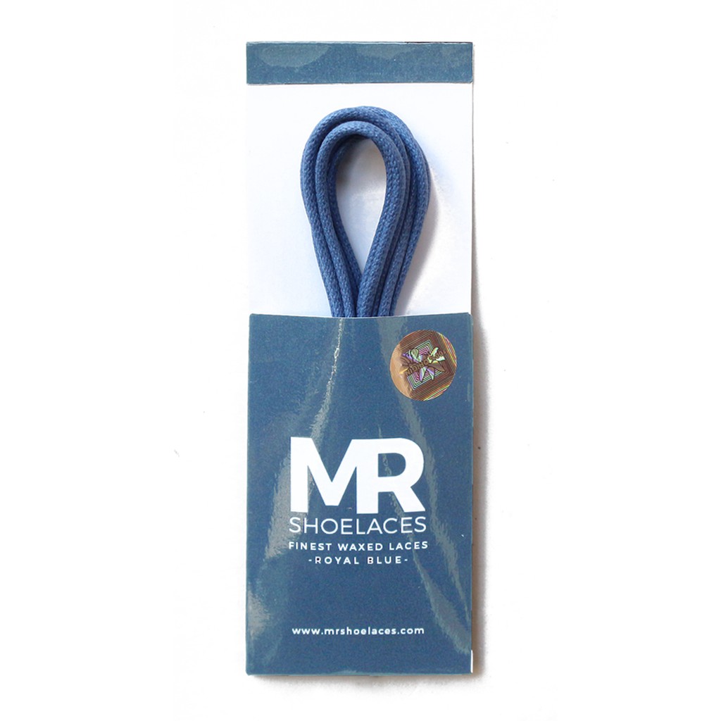 MR Shoelaces RD39 Royal Blue (Bitu) Tali Sepatu Lilin 2-3mm Bulat Round 50cm 60cm 70cm 80cm 90cm 100cm 120cm 150cm (Waxed Laces) - Premium Shoelace