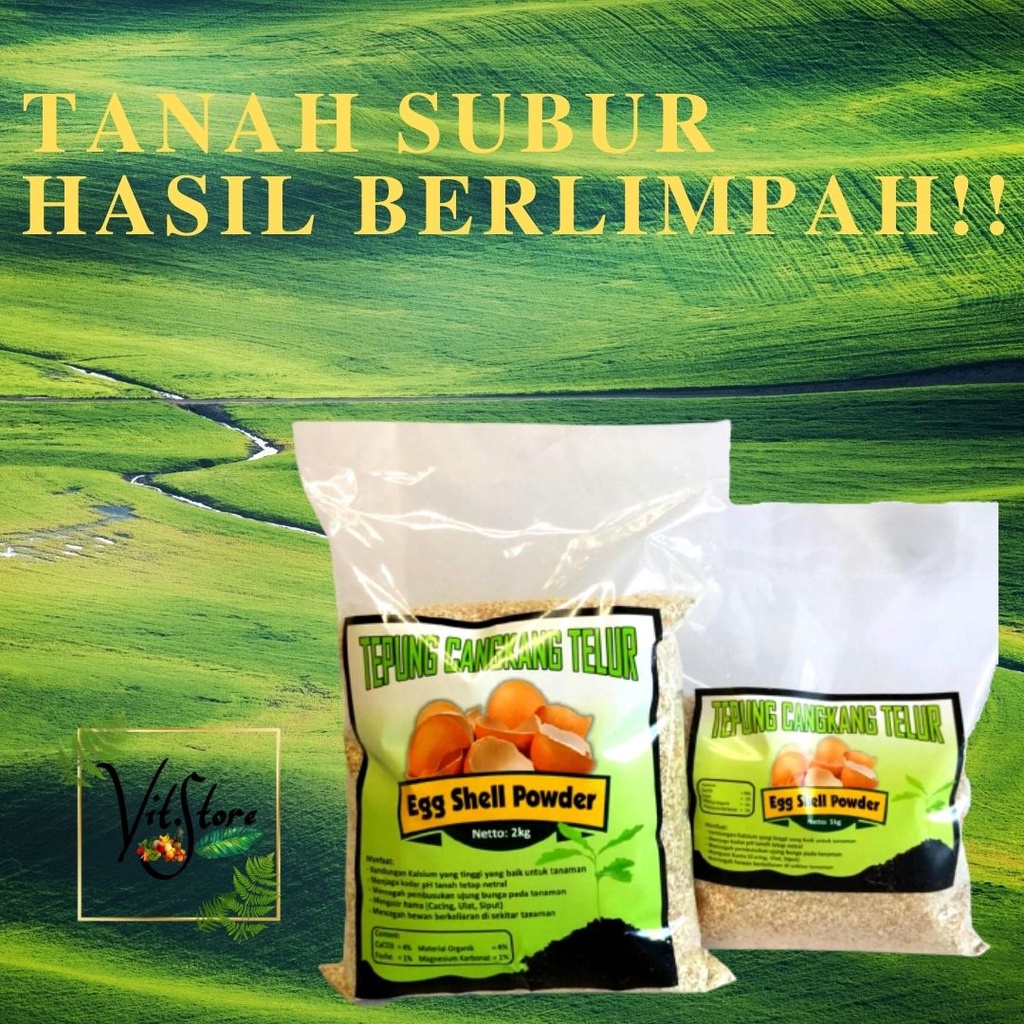 TANAH SUBUR HASIL PANEN BERLIMPAH!!! TEPUNG CANGKANG TELUR 1Kg