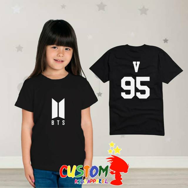 Baju Tshirt Kaos Anak Anak Kpop BTS V 95 By Custom Kids