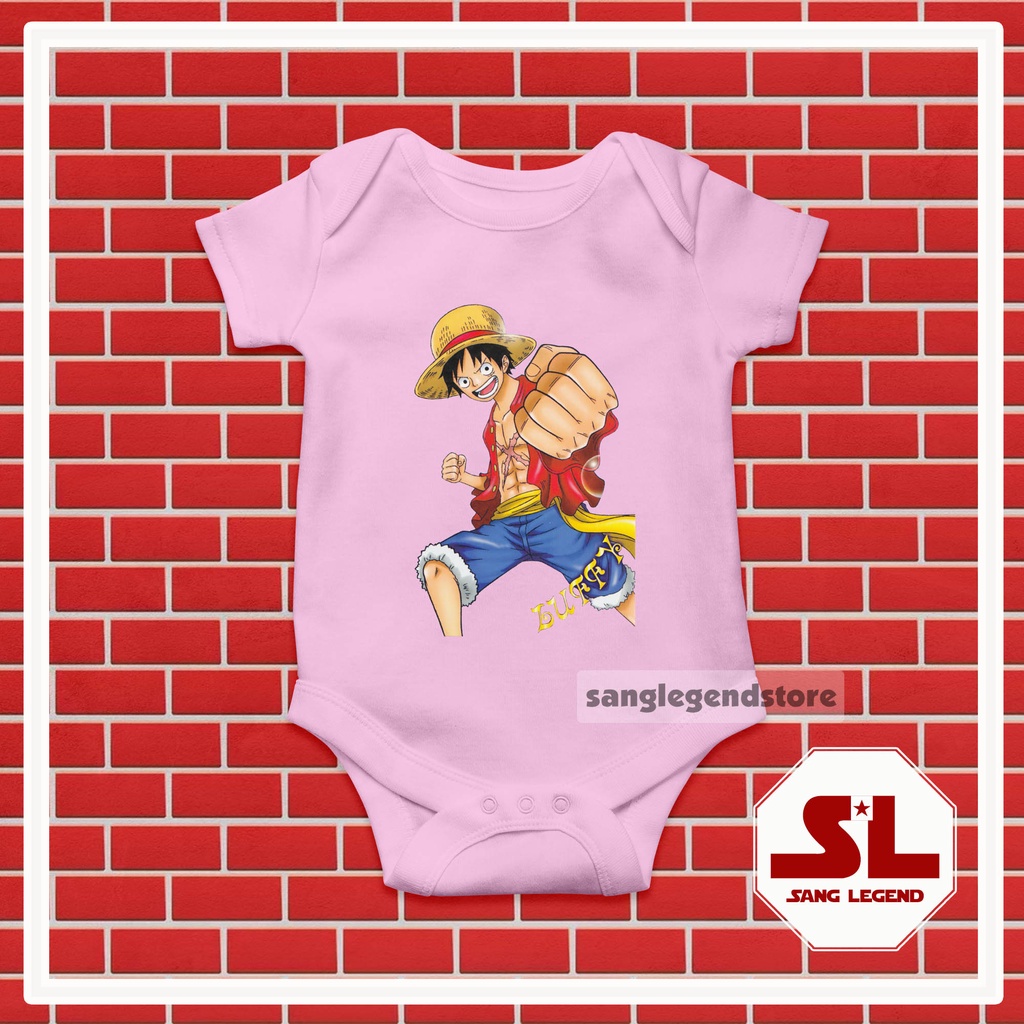 BAJU BABY BAYI JUMPER ROMPER ANIME KARTUN ONE PIECE LUFFY 014