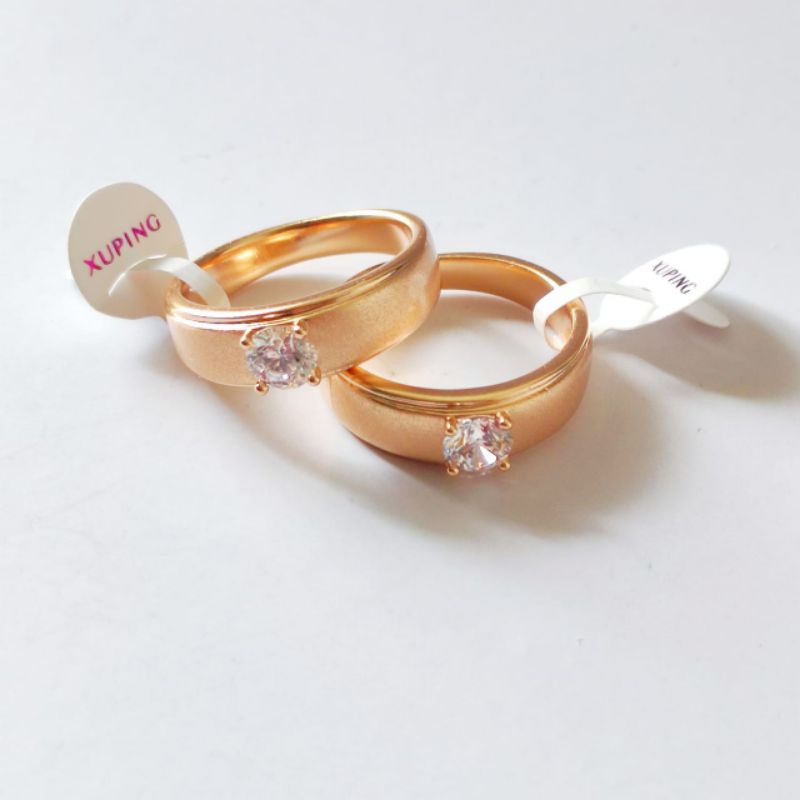 Cincin Permata Emas Xuping Cincin Tunangan/Cincin Nikah Import