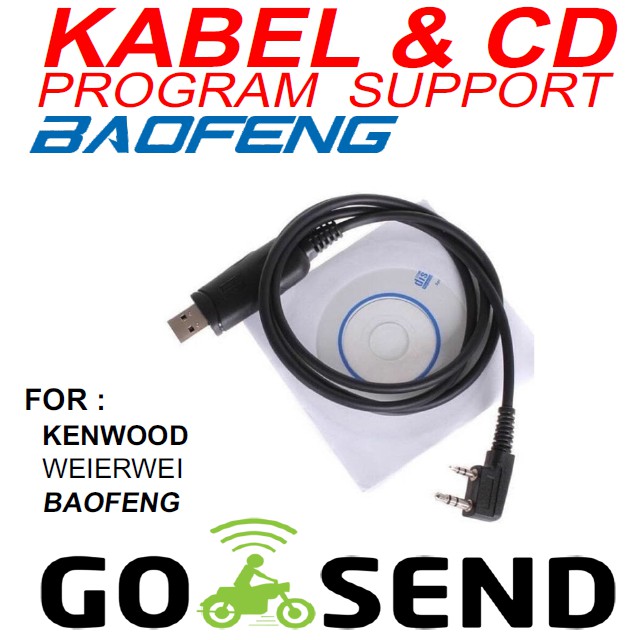 KABEL CABLE PROGRAM &amp; CD SOFTWARE SUPPORT BAOFENG KENWOOD WEIERWEI