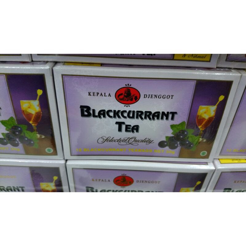 

KEPALA DJENGGOT BLACKCURRANT TEA 12 BAGS / TEH CELUP KEPALA DJENGGOT / TEH BLACKCURRANT