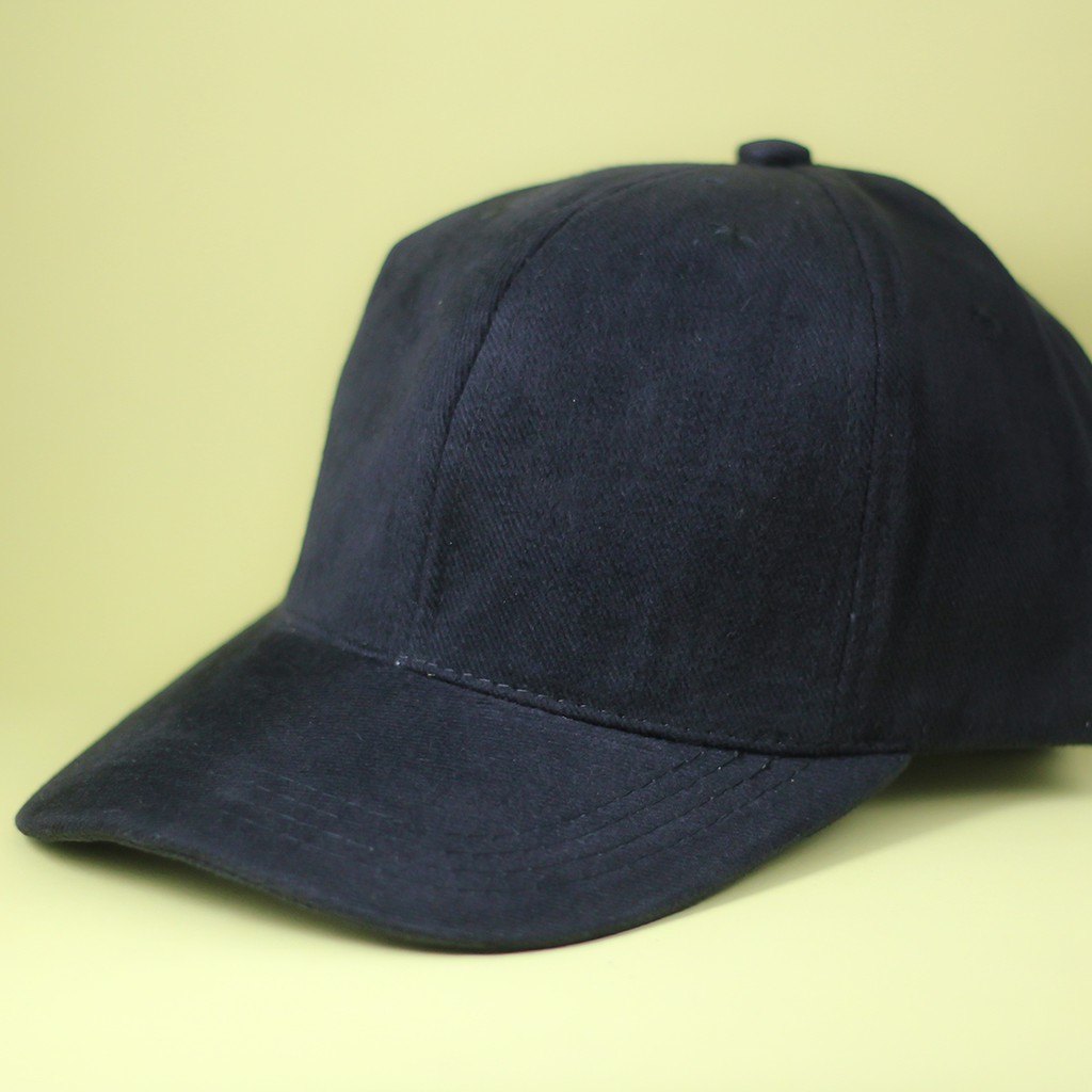 Topi Polos Baseball Warna Hitam Bahan Katun