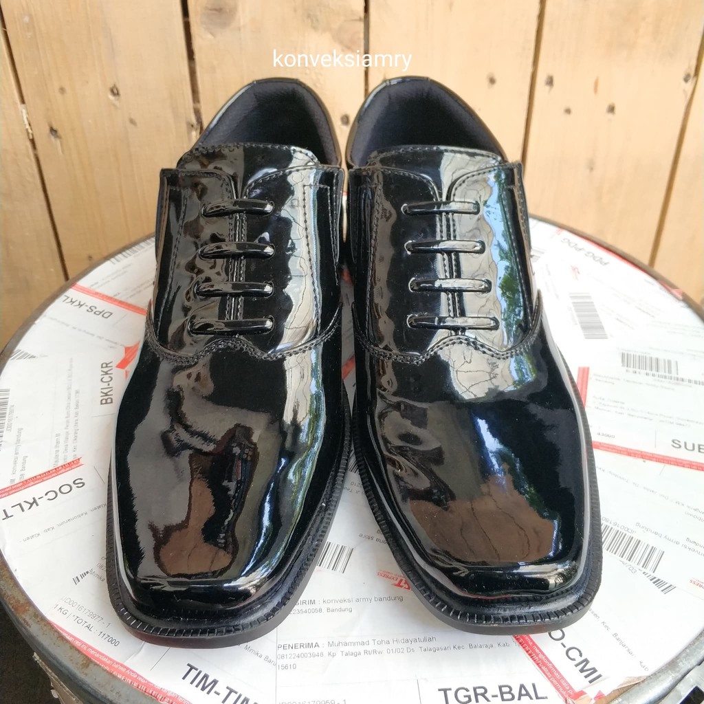 Sepatu PDH polisi tni / Sepatu pdh PENDEK KILAP Termurah sedunia Murah