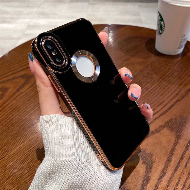 Soft case Silikon Lapis Emas Tahan Banting Dengan Pelindung Kamera Untuk Iphone X XR XS MAX 8 7 Plus