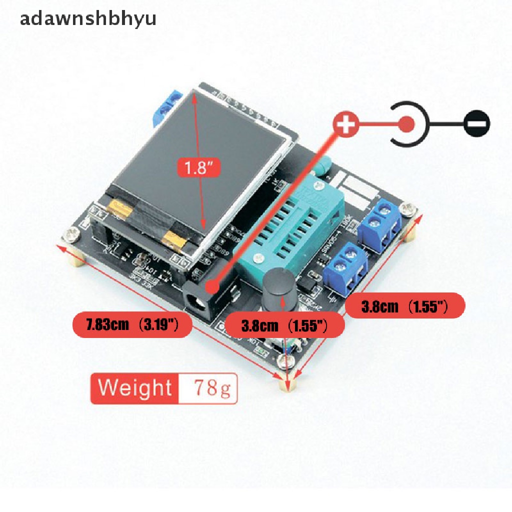 (Adawnshbhyu) Gm328A Transistor Tester Dioda Esr Voltage Frequency Meter