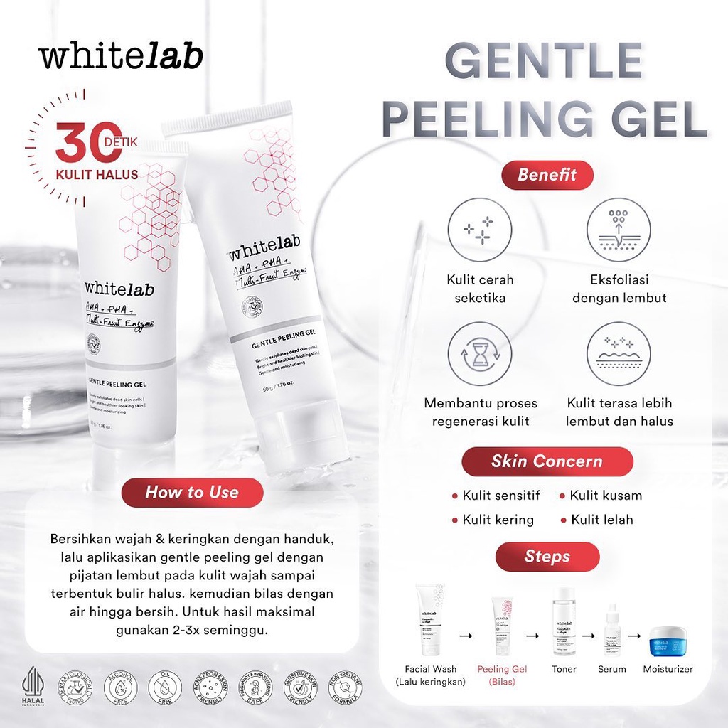 READY Whitelab Gentle Peeling Gel - Gel Pengangkat Sel Kulit Mati Face [WL PEELING GEL]