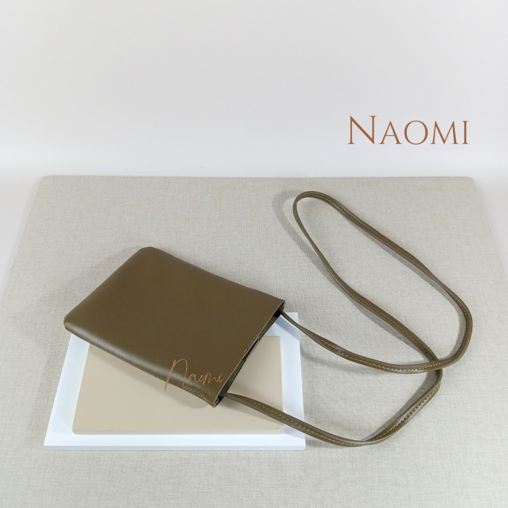 NAOMI - Ivanna Sling Bag - Tas HP - Tas Import Kulit Sintetis - Long Strap Mini Bag - Tas Fashion Korea - Tas Ringan Lembut Simple - Naomi bag