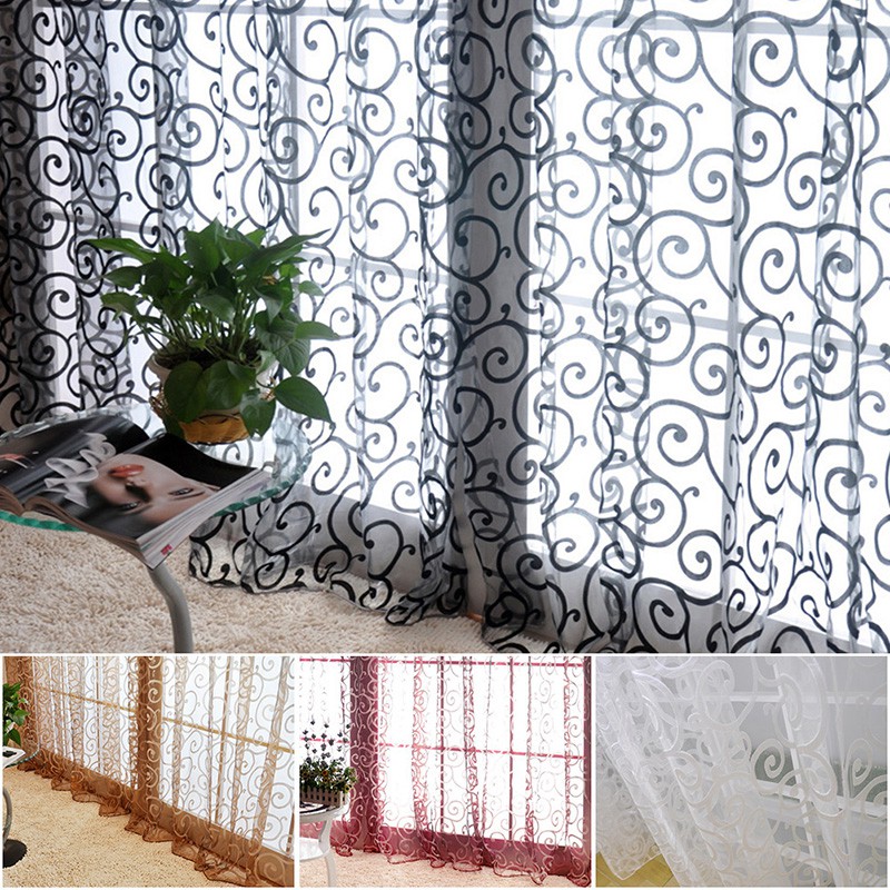 Tirai Jendela Pintu dengan Bahan Tulle Voile dan Motif Tirai Jendela Pintu dengan Bahan Tulle Voile dan Motif
