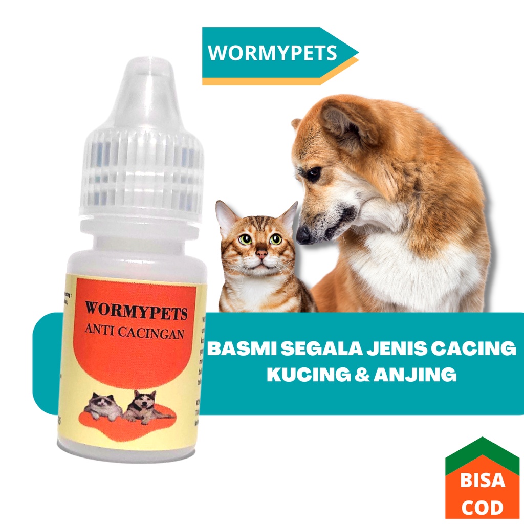 OBAT CACING KUCING ANJING WORMYPETS Obat Anti Infeksi Cacing Kucing Cat Kitten Ampuh Basmi Dan Mencegah Cacingan